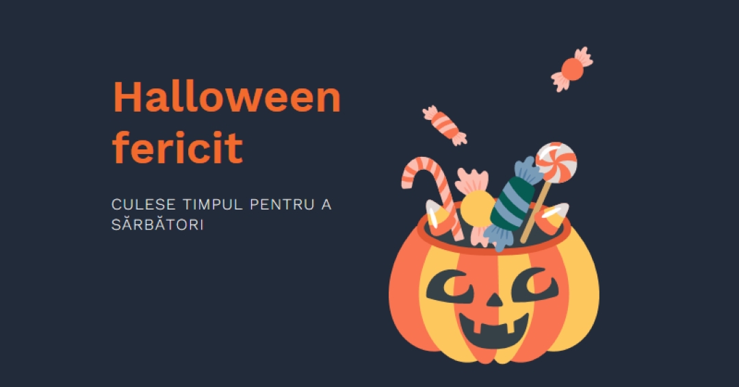 Un Halloween plăcut black whimsical-line