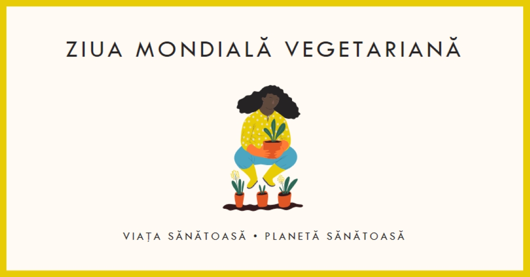 Este Ziua Mondială Vegetariană white modern-simple