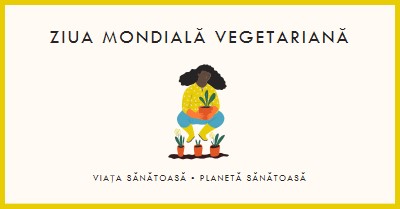 Este Ziua Mondială Vegetariană white modern-simple