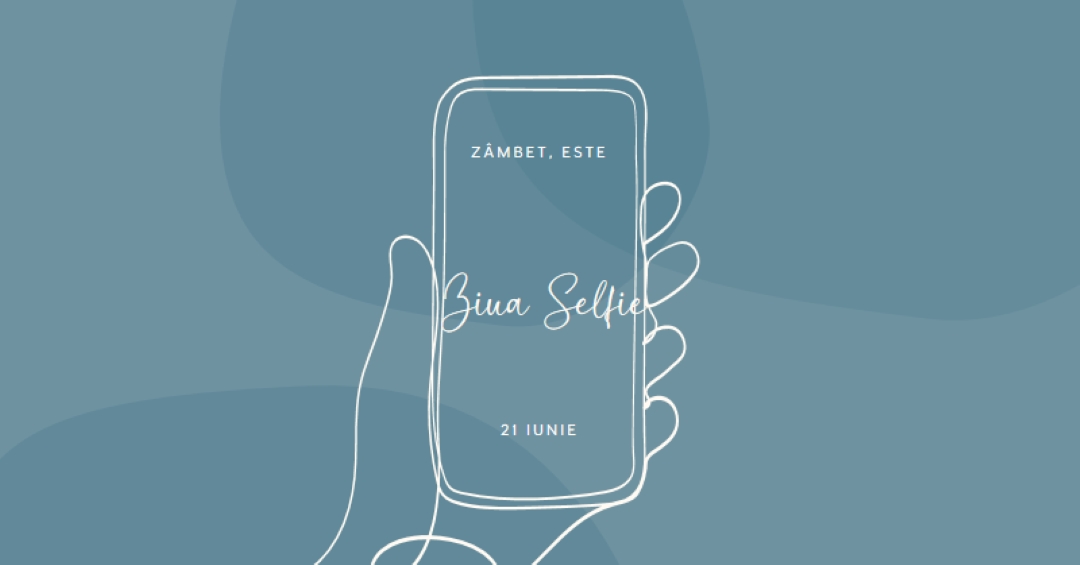 Încredere în selfie blue whimsical-line