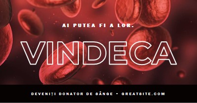 Deveniți donator de sânge red modern-simple