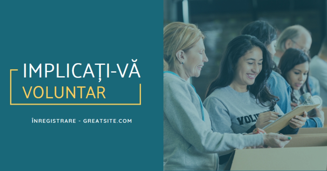 Să încurajăm voluntarii blue modern-simple