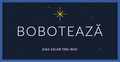 Observarea Boboteaza blue modern-simple