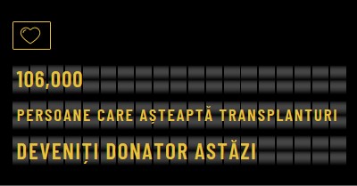 Deveniți donator de organe astăzi black modern-bold