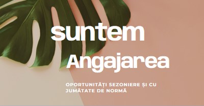 Angajăm lucrători sezonieri pink modern-simple