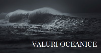 Valuri oceanice întunecate gray modern-simple