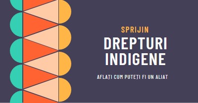 Sprijiniți drepturile indigene blue modern-color-block