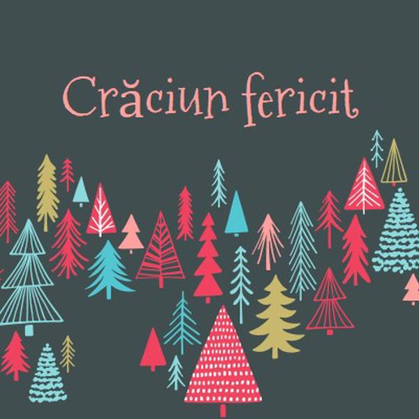 Crăciun fericit green whimsical-line