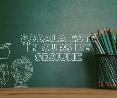 Școala este în curs de sesiune green modern-simple