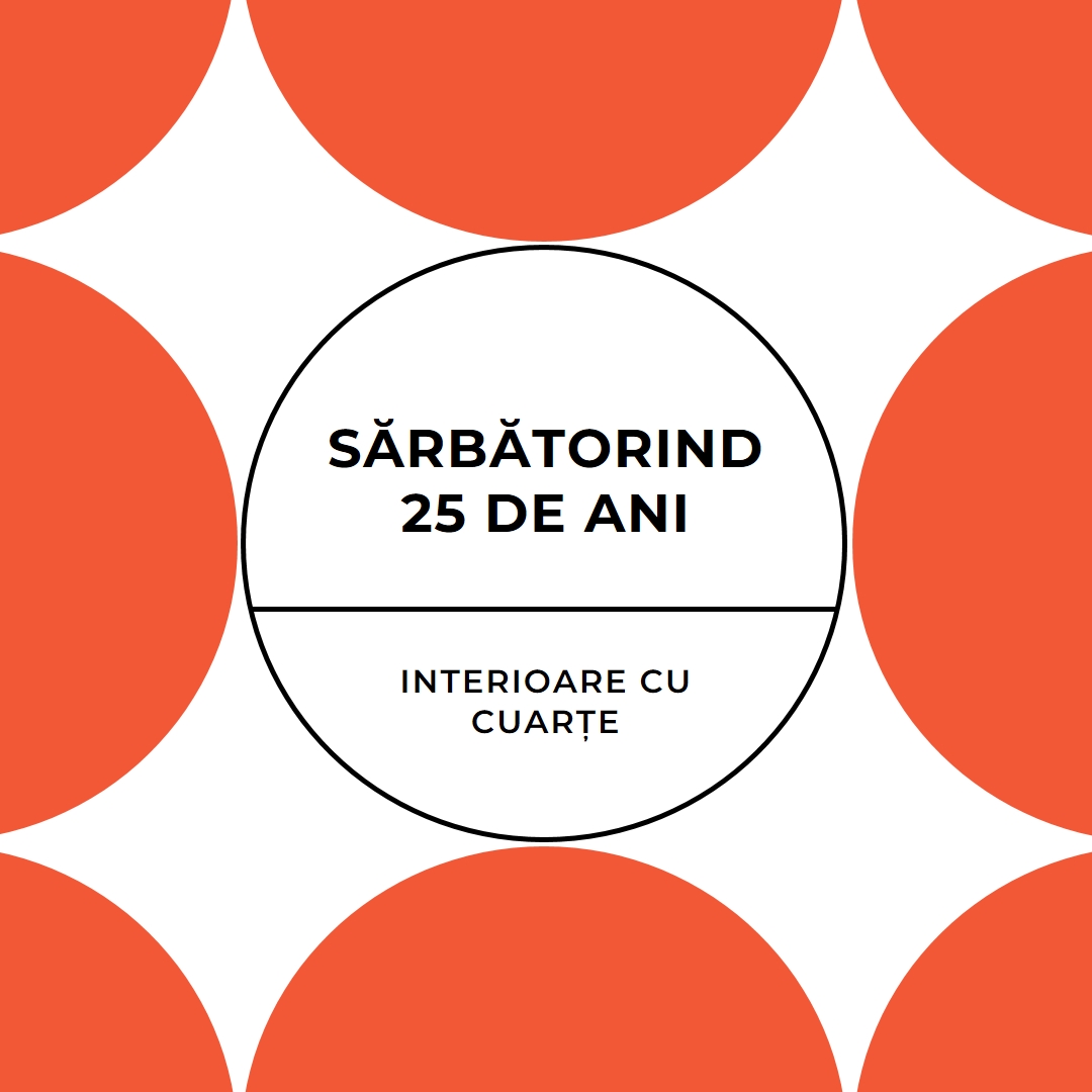 Sărbătorirea a 25 de ani orange modern-geometric-&-linear
