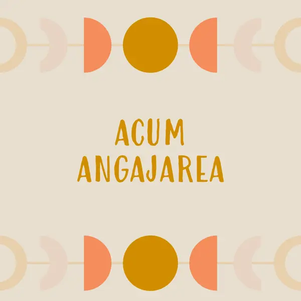 Cicluri de lună pastel yellow organic-boho