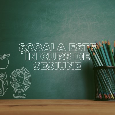 Școala este în curs de sesiune green modern-simple