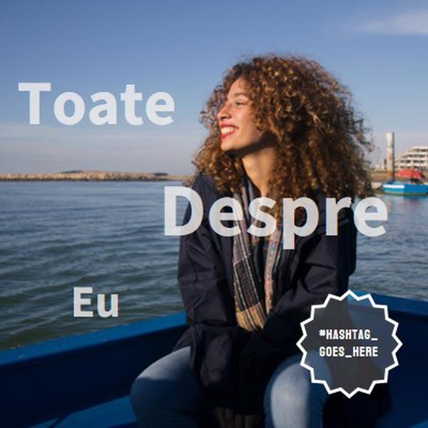 Da, este totul despre mine blue modern-simple