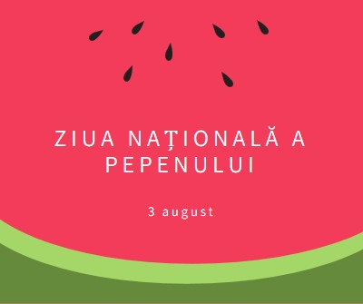 Ziua Națională a Pepenului pink modern-simple