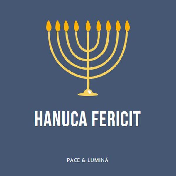 Hanuca Sameach blue modern-simple