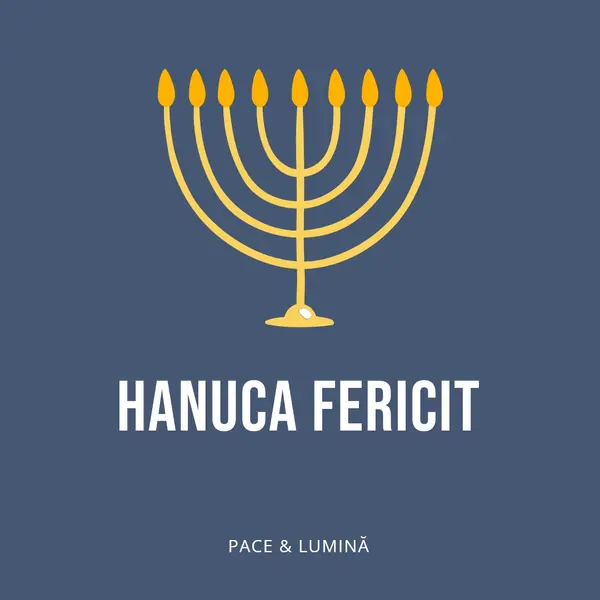Hanuca Sameach blue modern-simple