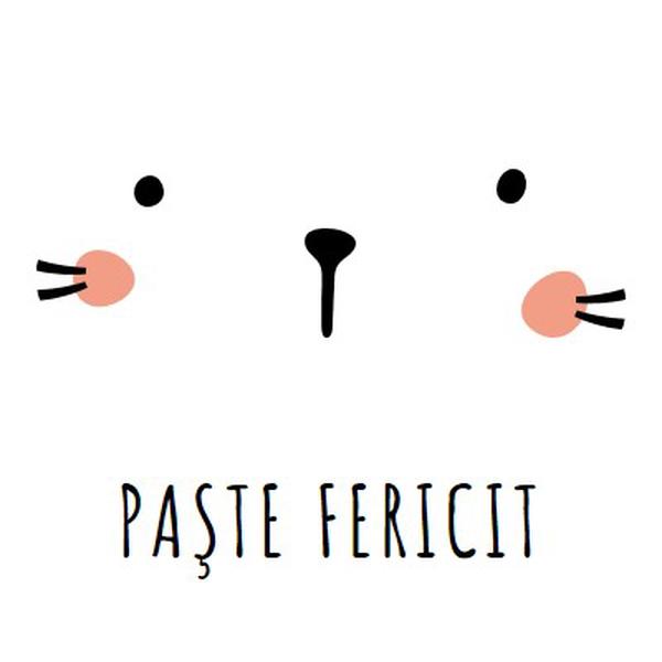 Paște fericit, iepuraș white whimsical-line