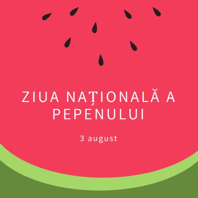 Ziua Națională a Pepenului pink modern-simple