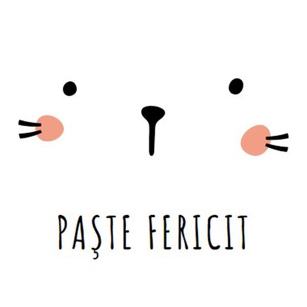 Paște fericit, iepuraș white whimsical-line