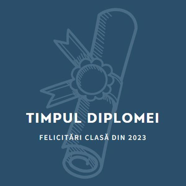 Diploma ta blue modern-simple