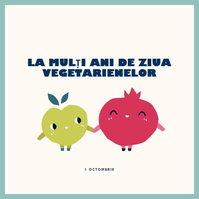 La mulți ani de Ziua Vegetarienilor white whimsical-line