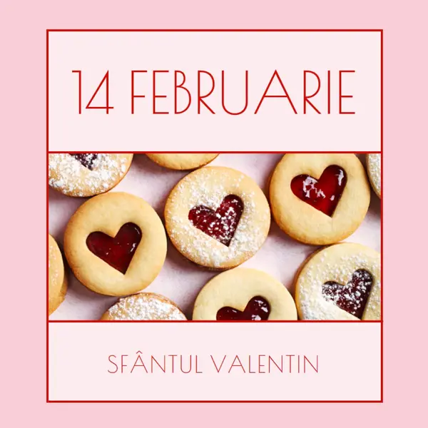 Felicitare de Sfântul Valentin pink modern-simple
