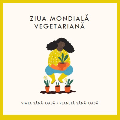 Este Ziua Mondială Vegetariană white modern-simple