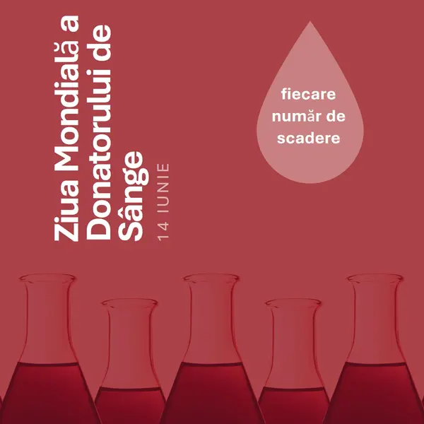 Ziua Mondială a Donatorului de Sânge red modern-bold