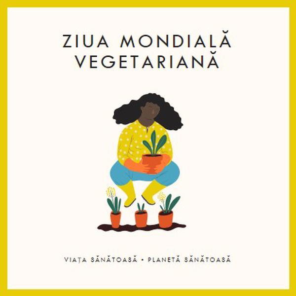 Este Ziua Mondială Vegetariană white modern-simple