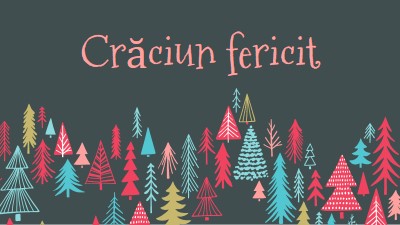 Crăciun fericit green whimsical-line