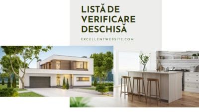 Listă de verificare deschisă white modern-simple