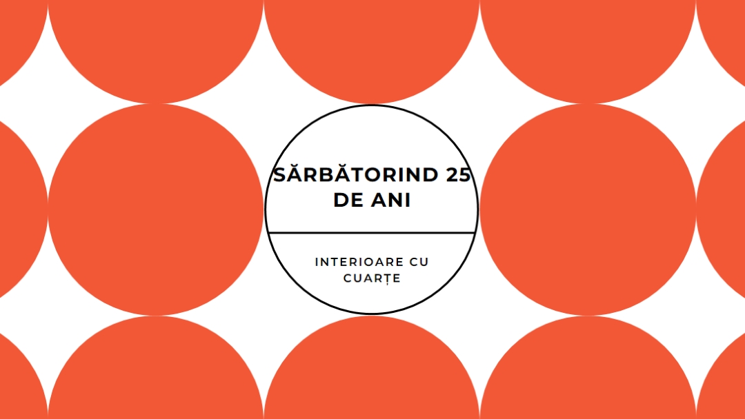 Sărbătorirea a 25 de ani orange modern-geometric-&-linear