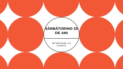 Sărbătorirea a 25 de ani orange modern-geometric-&-linear