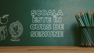 Școala este în curs de sesiune green modern-simple