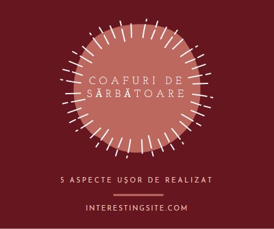 Coafuri de vacanță red organic-simple