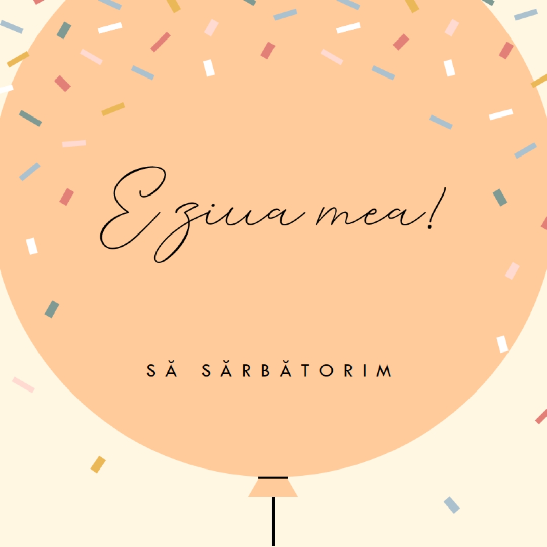 Să sărbătorim ziua mea de naștere yellow whimsical-line