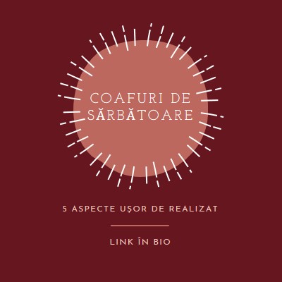 Coafuri de vacanță red organic-simple