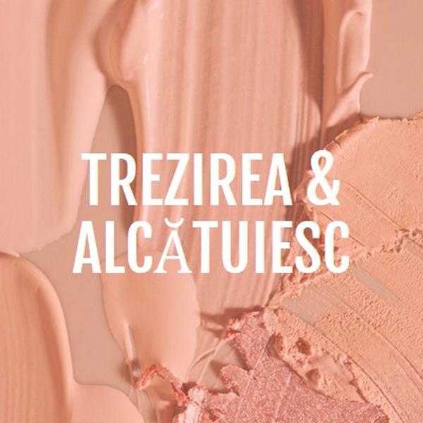 Treziți-vă & alcătuiți pink modern-simple