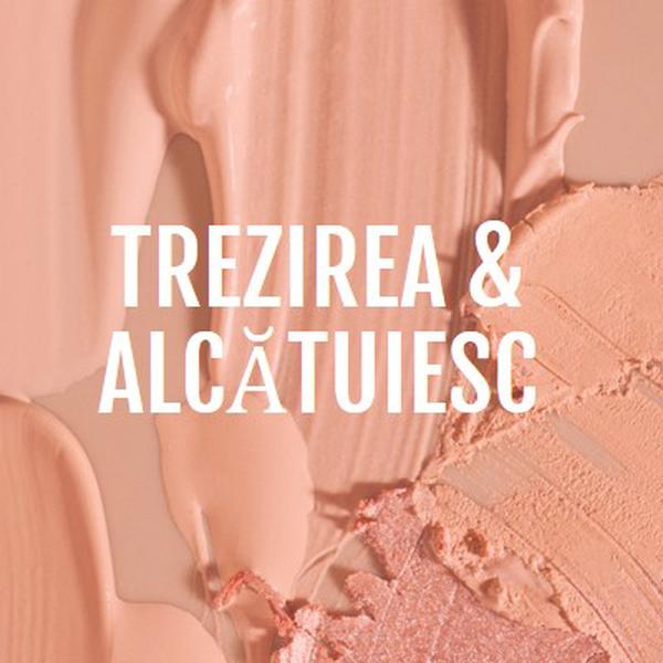 Treziți-vă & alcătuiți pink modern-simple