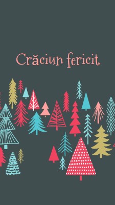 Crăciun fericit green whimsical-line