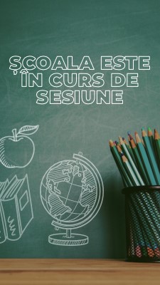 Școala este în curs de sesiune green modern-simple