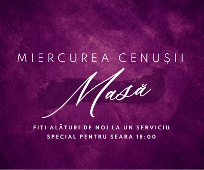 Miercurea Cenușii purple modern-simple