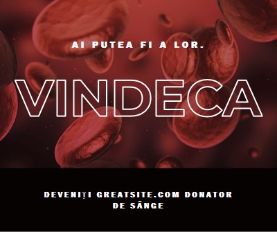 Deveniți donator de sânge red modern-simple