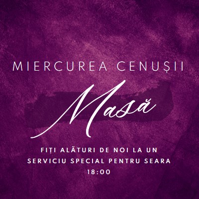 Miercurea Cenușii purple modern-simple