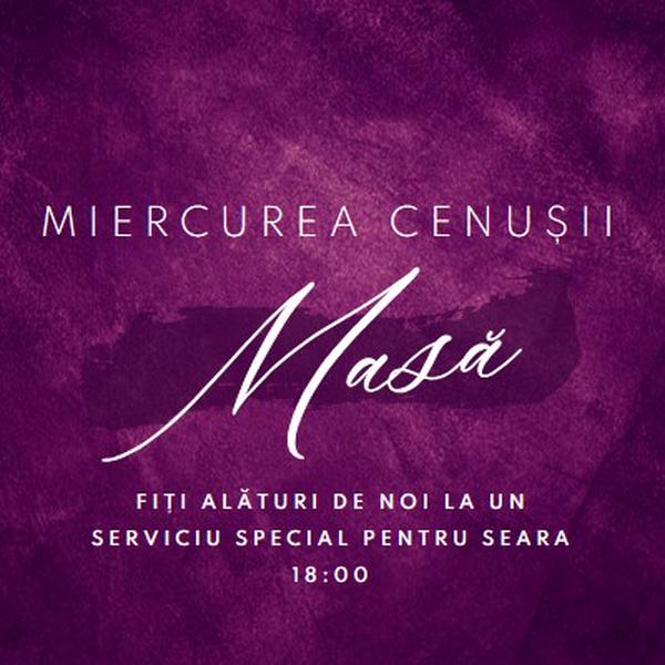 Miercurea Cenușii purple modern-simple