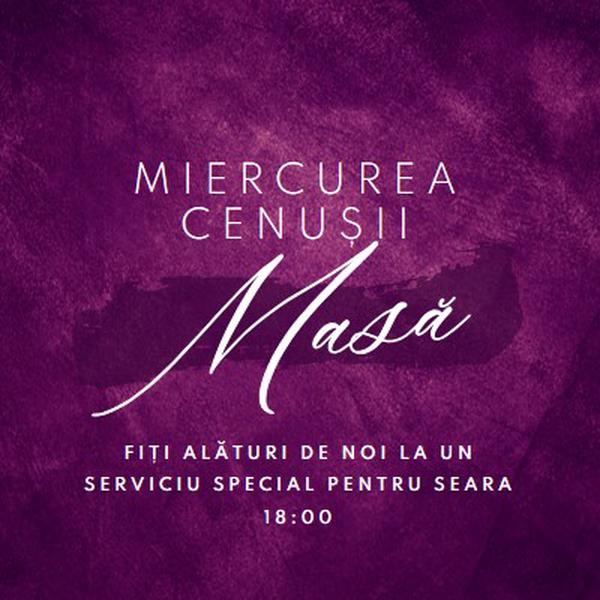 Miercurea Cenușii purple modern-simple