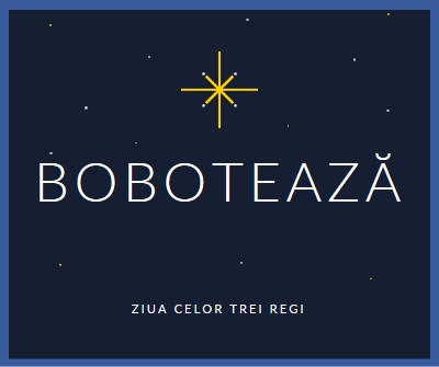 Observarea Boboteaza blue modern-simple