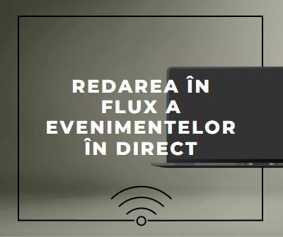 Redarea în flux a evenimentului în direct gray modern-bold