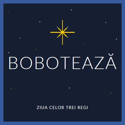 Observarea Boboteaza blue modern-simple