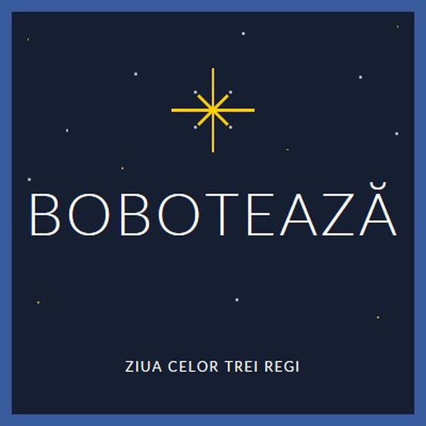 Observarea Boboteaza blue modern-simple